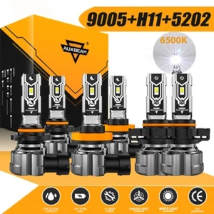 For Chevy Silverado 1500 2007-2015 AUXBEAM 9005+H11+5202 LED Headlight+Fog Bulbs - Picture 1 of 12