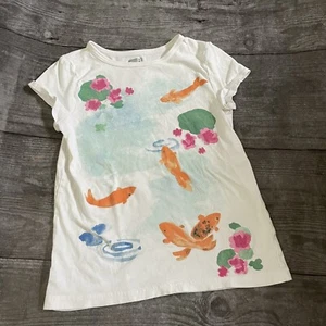 Girl’s Crazy 8 Koi Goldfish Graphic T-shirt Shirt M 7-8 - Picture 1 of 3