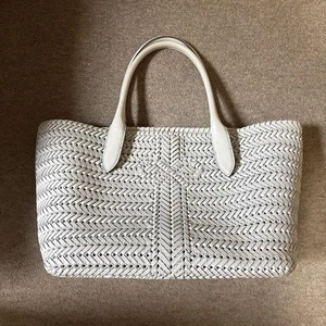 ANYA HINDMARCH Neeson Circus Leather Tote Bag White, Large Capacity, Women - Picture 1 of 9