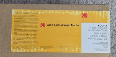 Kodak Water-Resistant Removable Vinyl Inkjet Paper (36" x 60' Roll) - Image 1 of 2