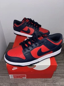 NIKE DUNK LOW RETRO UNIVERSITY RED/OBSIDIAN-WHITE - Picture 1 of 7