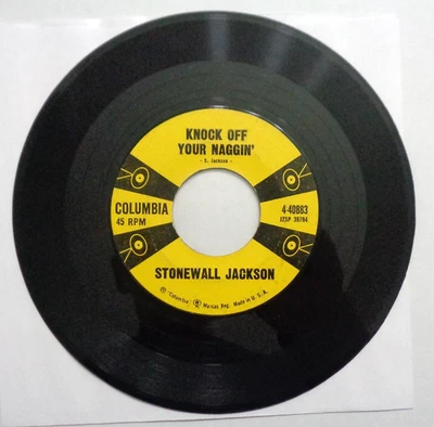 Stonewall Jackson Knock Off Your Naggin' Columbia 4-40883 Hollywood Pressing VG+ - Image 1 of 4