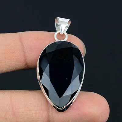 Ciondolo in argento sterling 925 con pietre preziose create in laboratorio... - Immagine 1 di 4