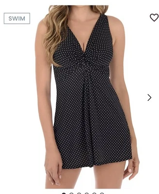 Vestido de Maiô Feminino Miraclesuit Marais Tamanho 14 Cub DD NOVO COM ETIQUETAS Original $208 - Imagem 1 de 4