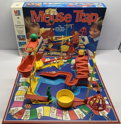 Mouse Trap Board Game Vintage 1986 MB Games Long Box Mousetrap 100% Complete - Image 1 of 4