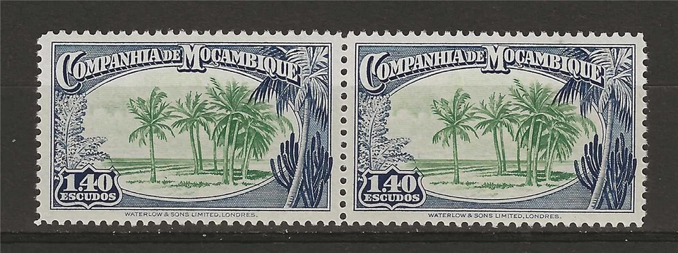 Par de palmeras de coco Mozambique Company 1937 Sc# 189 MNH Foto 1 de 1