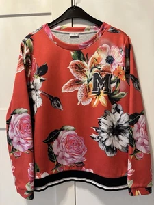 MARGITTES * Shirt * tolles Sweatshirt mit Blüten * Rot * Bügelfrei * wie NEU!! - Bild 1 von 7