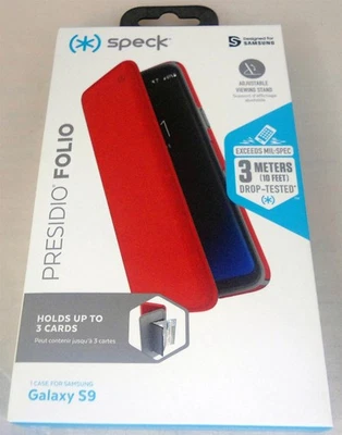 Speck Presidio Samsung Galaxy S9 Folio Card Wallet Case / Cover - Red - Image 1 of 3