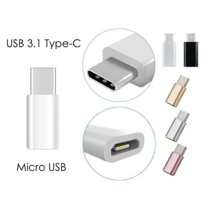 Adaptateur Micro USB Femelle vers Type C Male Connecteur Chargeur Android Etc - Bild 1 von 3