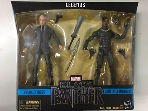 MARVEL LEGENDS PANTERA NEGRA 6" EVERETT ROSS & ERIK KILLMONGER PAQUETE EXCLUSIVO DE 2 - Imagen 1 de 3