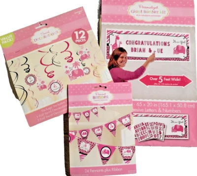 Dulce Safari Niña Selva Animal Rosa Baby Shower Fiesta Lote de Decoraciones Foto 1 de 4