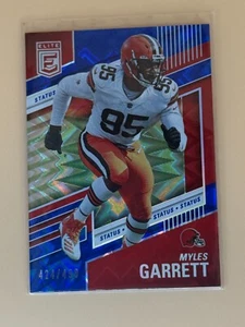 2022 Elite Myles Garrett Blue Status 424/499 Parallel SP Browns - Picture 1 of 3