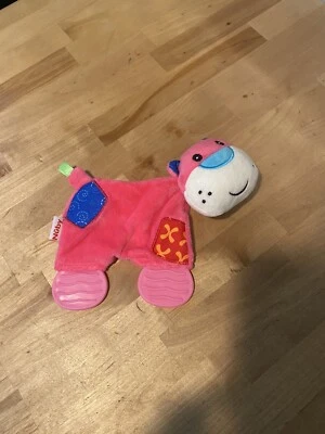 Nuby Blankie Pal 牙胶皱粉色女宝宝 — 第 1/3 张图片