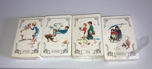 Vintage Norman Rockwell Playing Cards Sealed Deck 4 Seasons Made in USA New