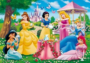 Calcomanía de dormitorio de princesas hadas de Disney con vista a la pared póster vinilo mural 37a - Imagen 1 de 1
