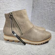 Sorel Harlow Women's Size 8M US Taupe Leather Side Zip Bootie Boots NL3737-297