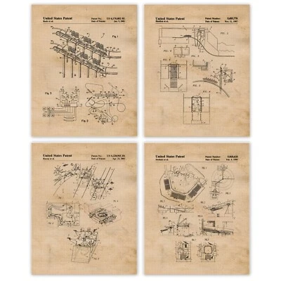 Classic Universal Studios Ride Patent Prints, 4 (8x10) Art Decor Home Office Fan - Image 1 of 4