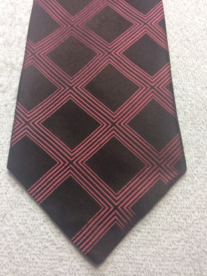 MURANO 男式领带棕色带 MAUVE 4 X 60 — 第 1/4 张图片