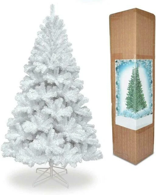 Shatchi Alaskan Pine Christmas Tree - White, 6ft