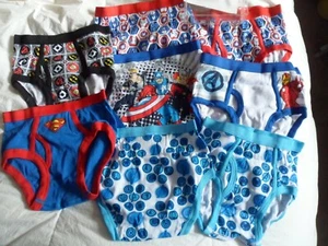 Boys Briefs NEW 8 pr SIZE 4 Marvel Avengers Justice League of America Superhero - Picture 1 of 5
