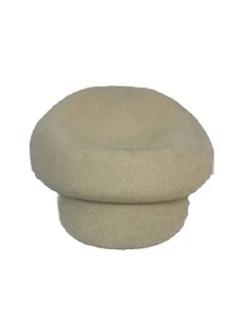 Felt 100% Wool Newsboy Hat Cap White - Picture 1 of 5