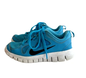 Nike 580560 Kids Sneaker Lace Up Shoe SZ 10.5 C Blue - Picture 1 of 10