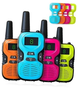 Walkie Talkies for Kids Long Range - 4 Pack Kid Walkie Green Orange Blue Pink - Picture 1 of 7