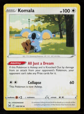 Komala SWSH11: Lost Origin #149/196 Uncommon Pokemon Card - Image 1 of 2