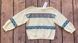 Kleinkind Mädchen 18-24 Monate Gymboree Elfenbein Fair Isle Strickpullover - Bild 1 von 1
