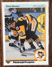 1990-91 Upper Deck Kevin Stevens Rookie RC Card Young Guns #14 French Version