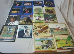 18 Vintage Children's Hardcover Biography Huge Lot Homeschooling Books - Imagen 1 de 8