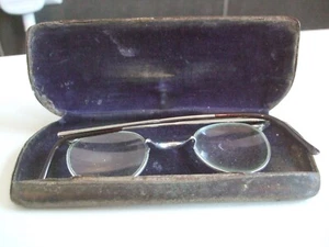 Alte Brille im Etui aus Metall - Bild 1 von 7
