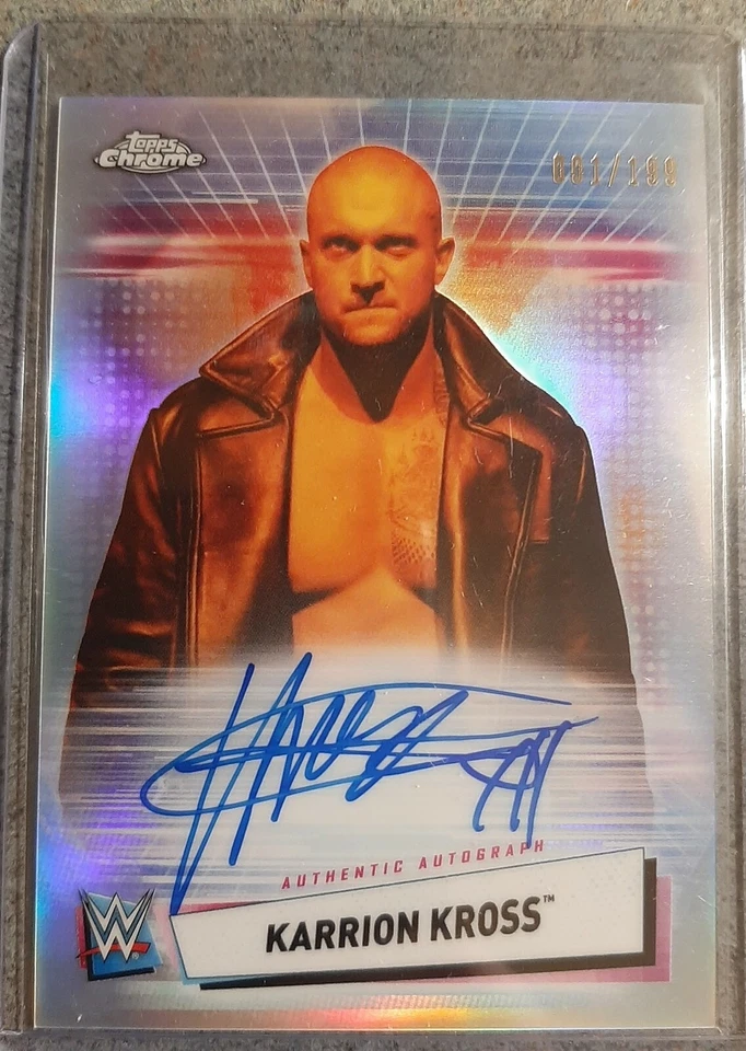 Topps 2021 cromo WWE KARRION KILLER KROSS REFRACTOR AUTÓGRAFO AUTOMÁTICO #001/199 1er Foto 1 de 1