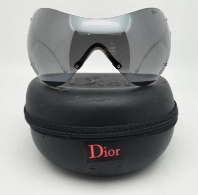 Christian Dior Ski 1 9A5 White Frame Grey Lens Sunglasses w/ Case Italy 141mm - Image 1 of 4