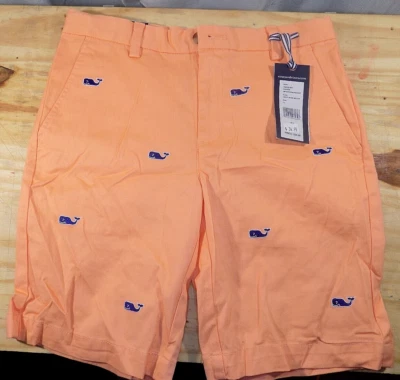 VINEYARD VINES LIGHT NEON MELON *New W/Tags* STRETCH BREAKER SHORTS Girl Size 12 - Image 1 of 4