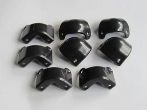 4x Amplificatore Chitarra Anteriore + 4x Posteriore Nero Plastica Angolo Cabinet per Marshall - Foto 1 di 8