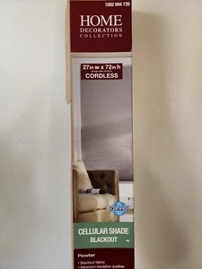 Home Decorators Blackout Cordless Cellular Shade In Pewter - Picture 1 of 2
