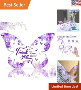 Inspirational Purple Butterfly Decoration - Perfect Thank You Gift for Women - Picture 1 of 9
