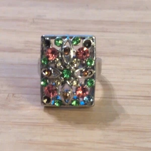 Vintage Cocktail Ring Strass - Bild 1 von 3