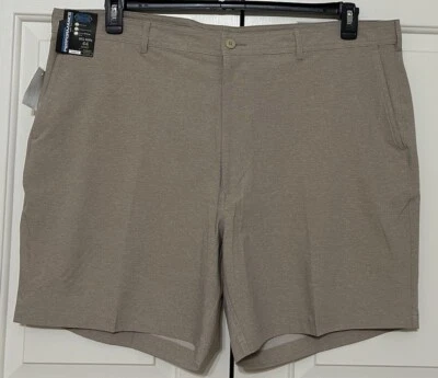 全新带标签 Roundtree & Yorke Performance 尺寸 44B 卡其色经典合身卡其短裤男式 — 第 1/4 张图片