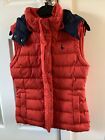 Jack Wills Red Gilet Body Warmer Hood Size 8 Country PERFECT CONDITION BNWOT