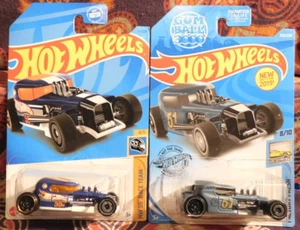 Hot Wheels MOD ROD '19 Grey Gum Ball New Models & Blue '23 Regular Treasure Hunt - Picture 1 of 11