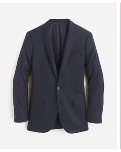 J.Crew $450 Ludlow Slim Fit Suit Jacket Italian Wool Deep Navy 38S 28130 - Picture 1 of 11