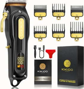 Professional Hair Cut Machine Barber Salon Cutting Trimmer Clipper Kit Set - Picture 1 of 7