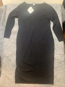 AVA & VIV Womens DRESS XXL Black Stretch Midi Bodycon NWT & Imperfections 0617 - Picture 1 of 17