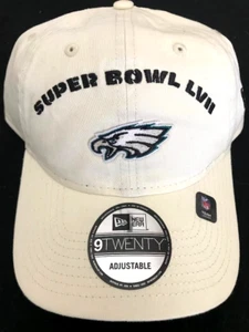 NFL Super Bowl LVII Arizona Philadelphia Eagles 9Twenty Adjustable Cream Cap - Picture 1 of 4