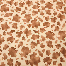 23" Cow Print Faye Burgos Marcus Fabrics Brown on Pale Tan