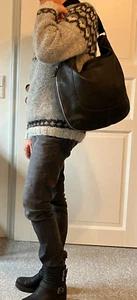 JOOP! Bolso de mujer, cuero auténtico negro, bolso de hombro/comprador grande - Imagen 1 de 14