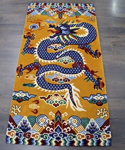 Hand Knoteed Tibetan Dragon Rugs 3x6 ft Home Decor Rugs - Picture 1 of 3