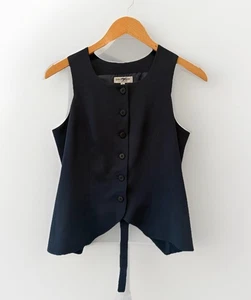 VINTAGE 80er/90er Giorgio Armani Le Collezioni Damen Marine Seide Retro Weste - 38/4 - Bild 1 von 4